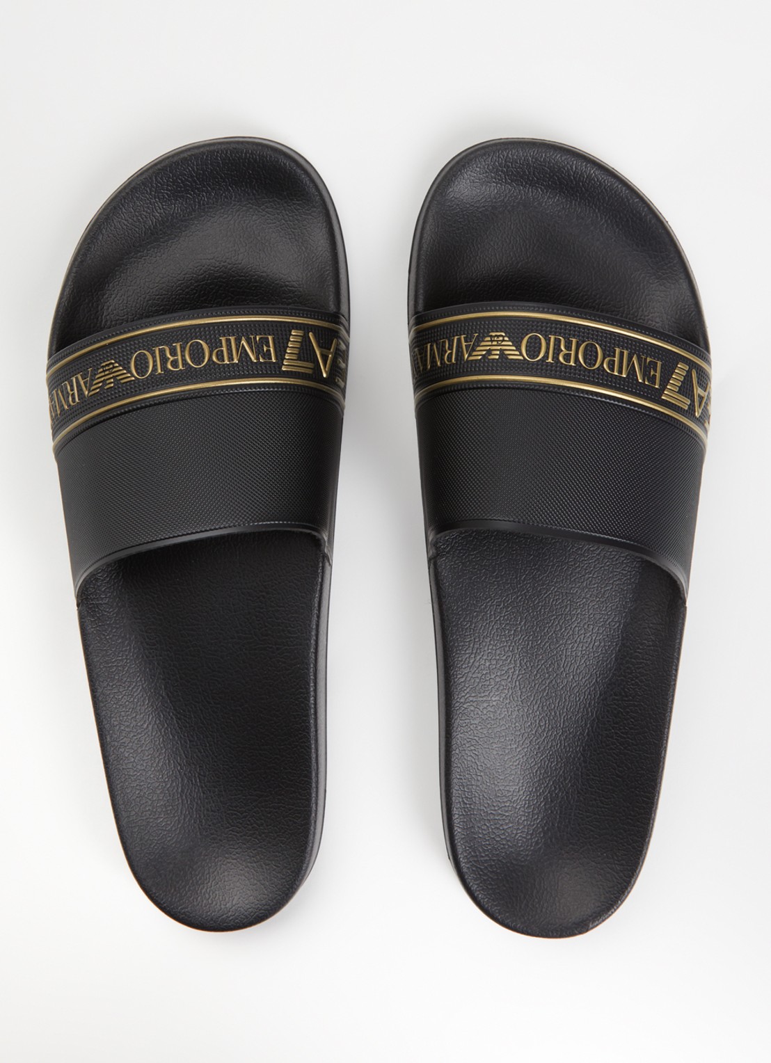 Armani Slipper met logo - detail 4 zwart