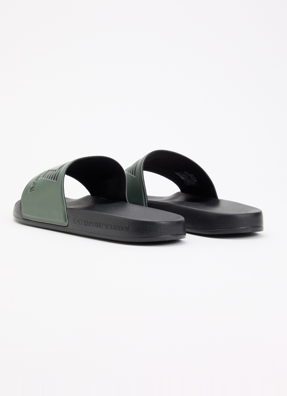 Armani Slipper met logo - achterkant 2 donkergroen