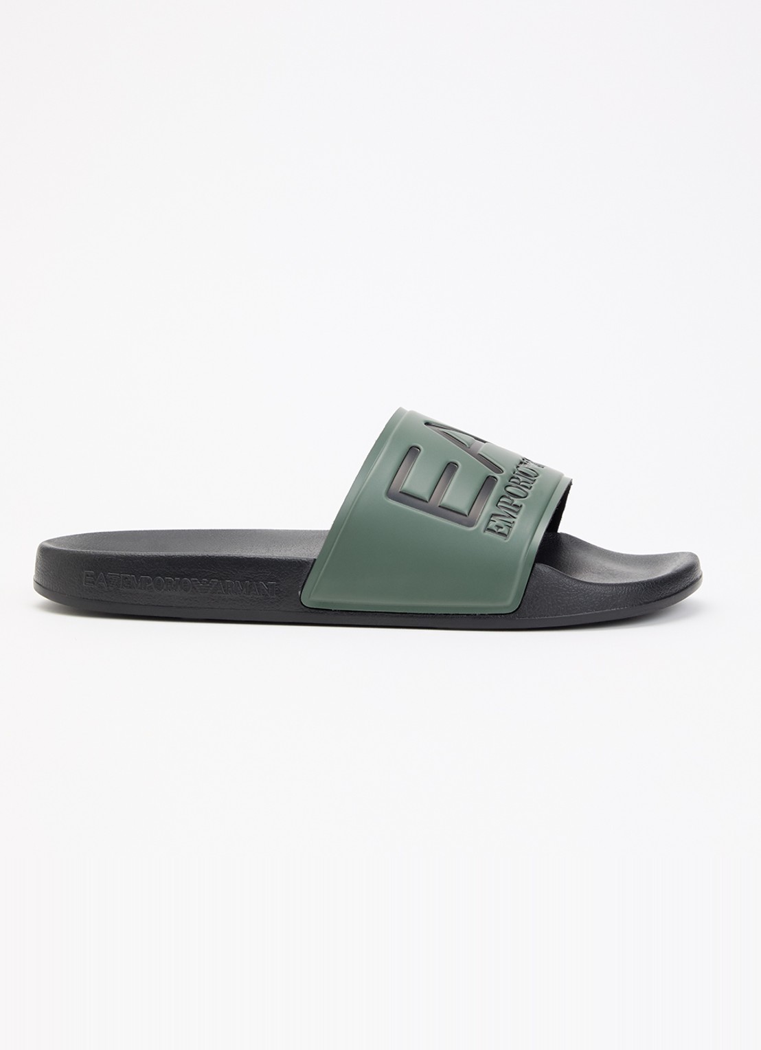 Armani Slipper met logo - voorkant donkergroen