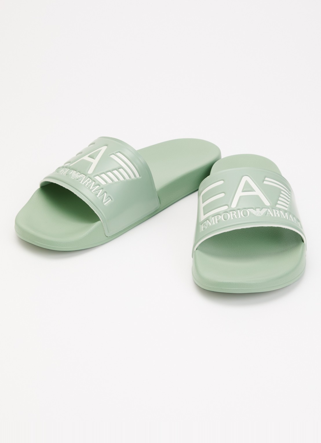 Armani Slipper met logo - detail 3 lindegroen