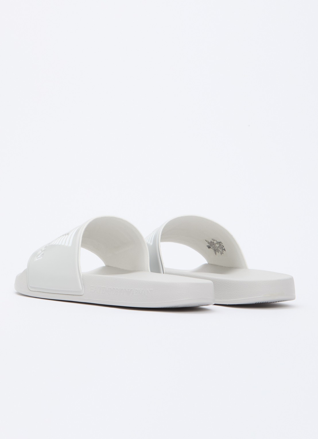Armani Slipper met logo - achterkant 5 lichtgrijs