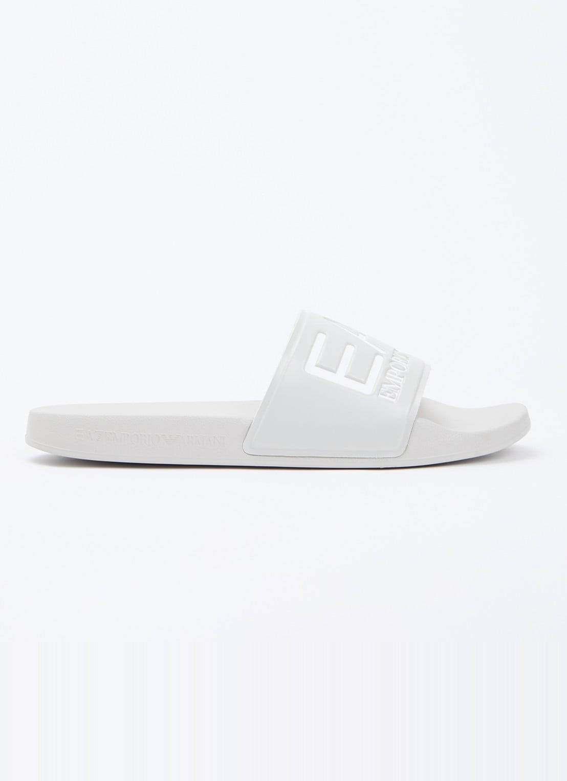 Armani Slipper met logo - voorkant lichtgrijs
