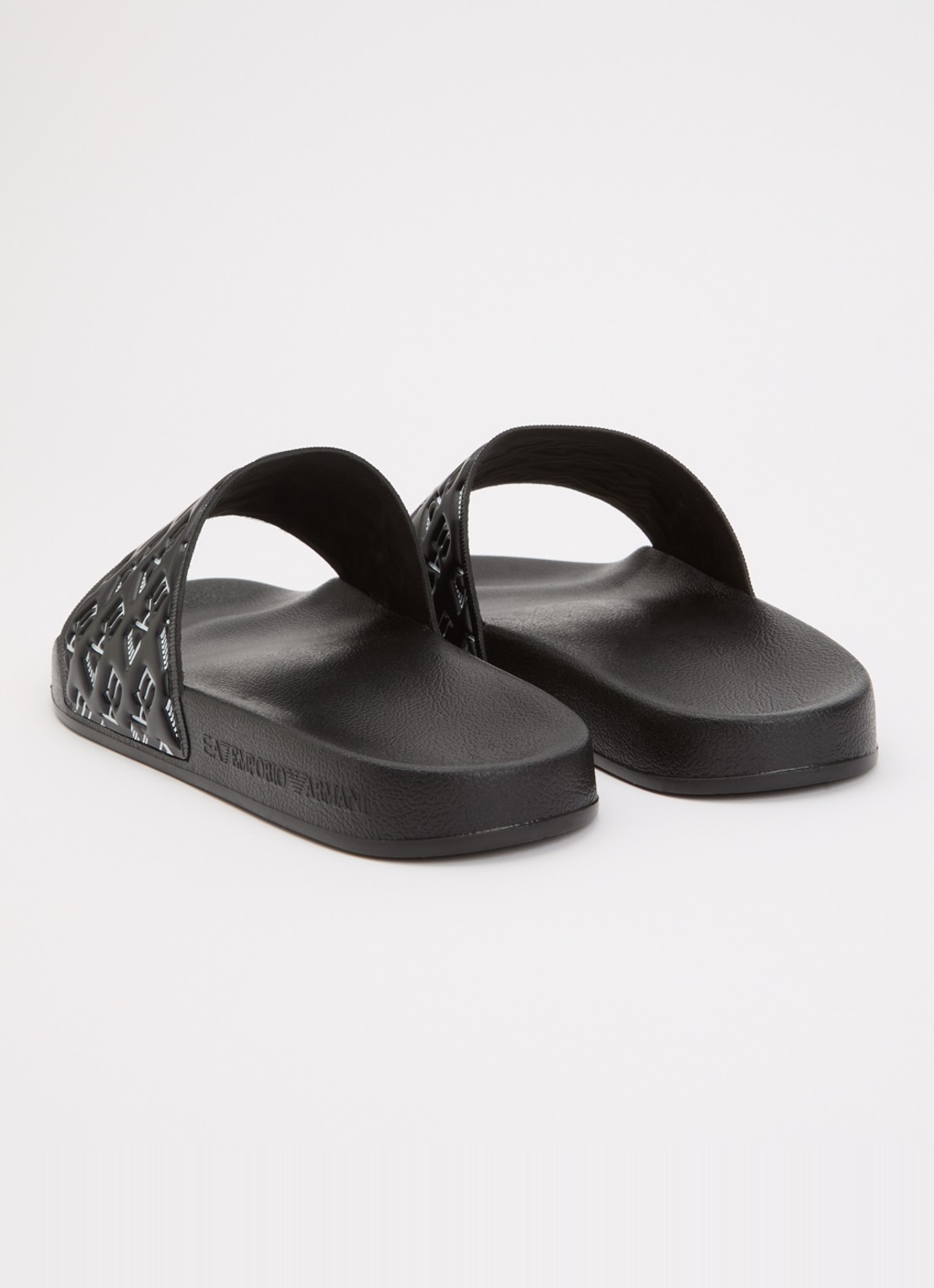 Armani Slipper met logo - achterkant 2 antraciet