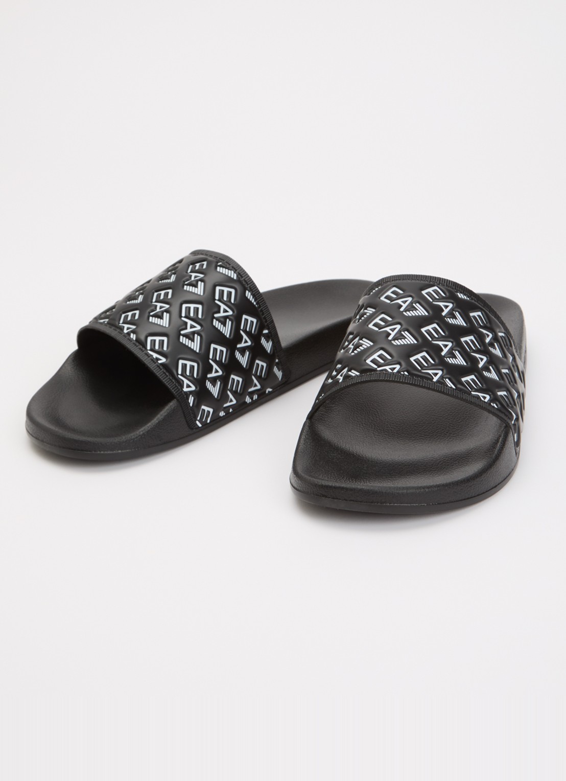 Armani Slipper met logo - detail 3 antraciet