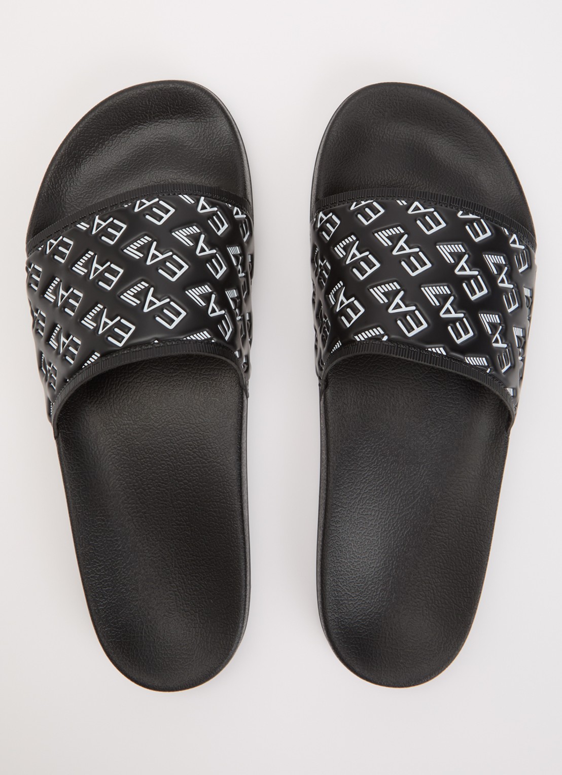 Armani Slipper met logo - detail 4 antraciet