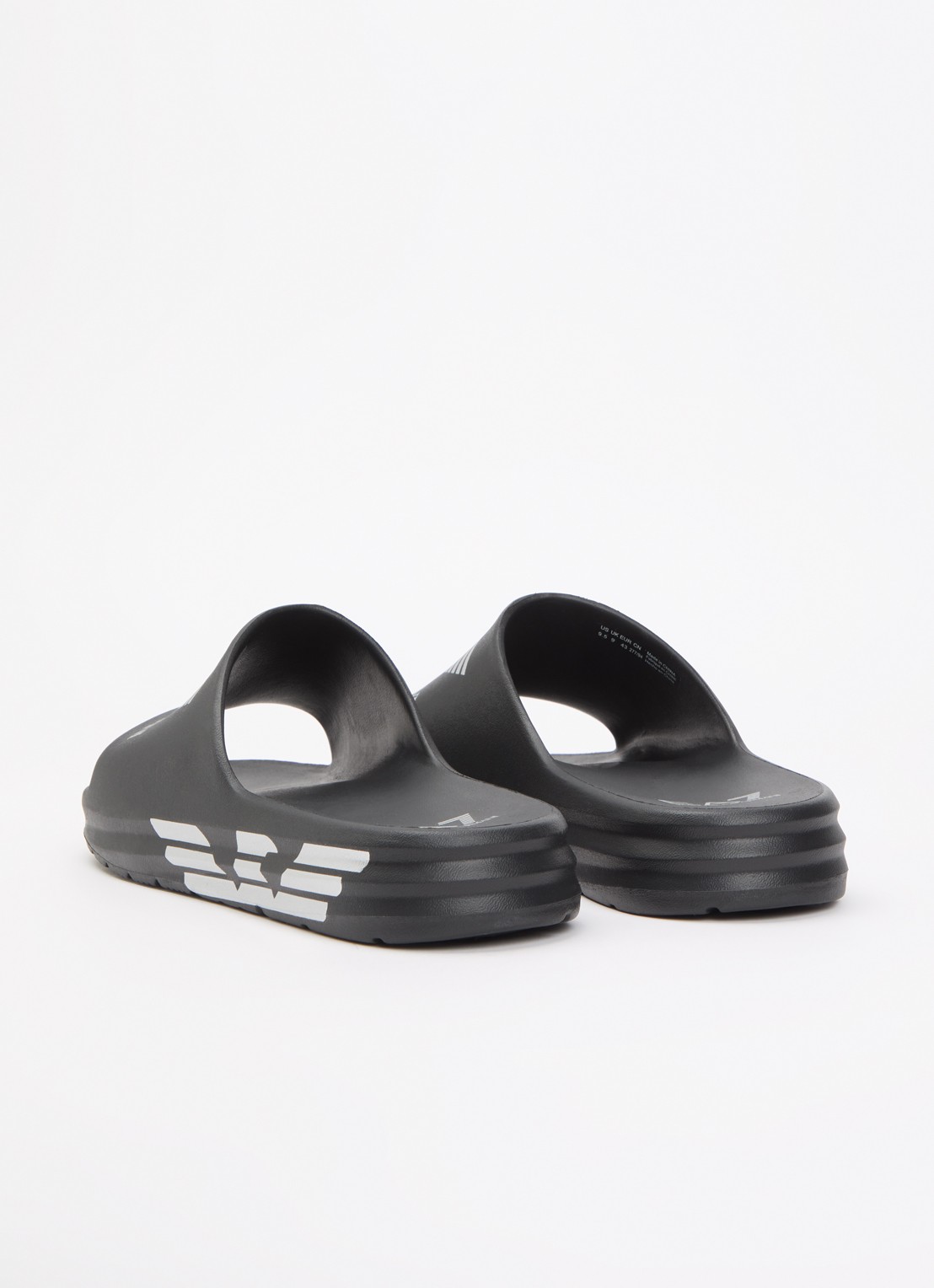 Armani Slipper met logo - achterkant 2 zwart