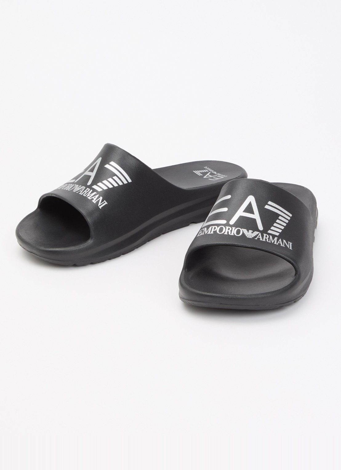 Armani Slipper met logo - detail 3 zwart