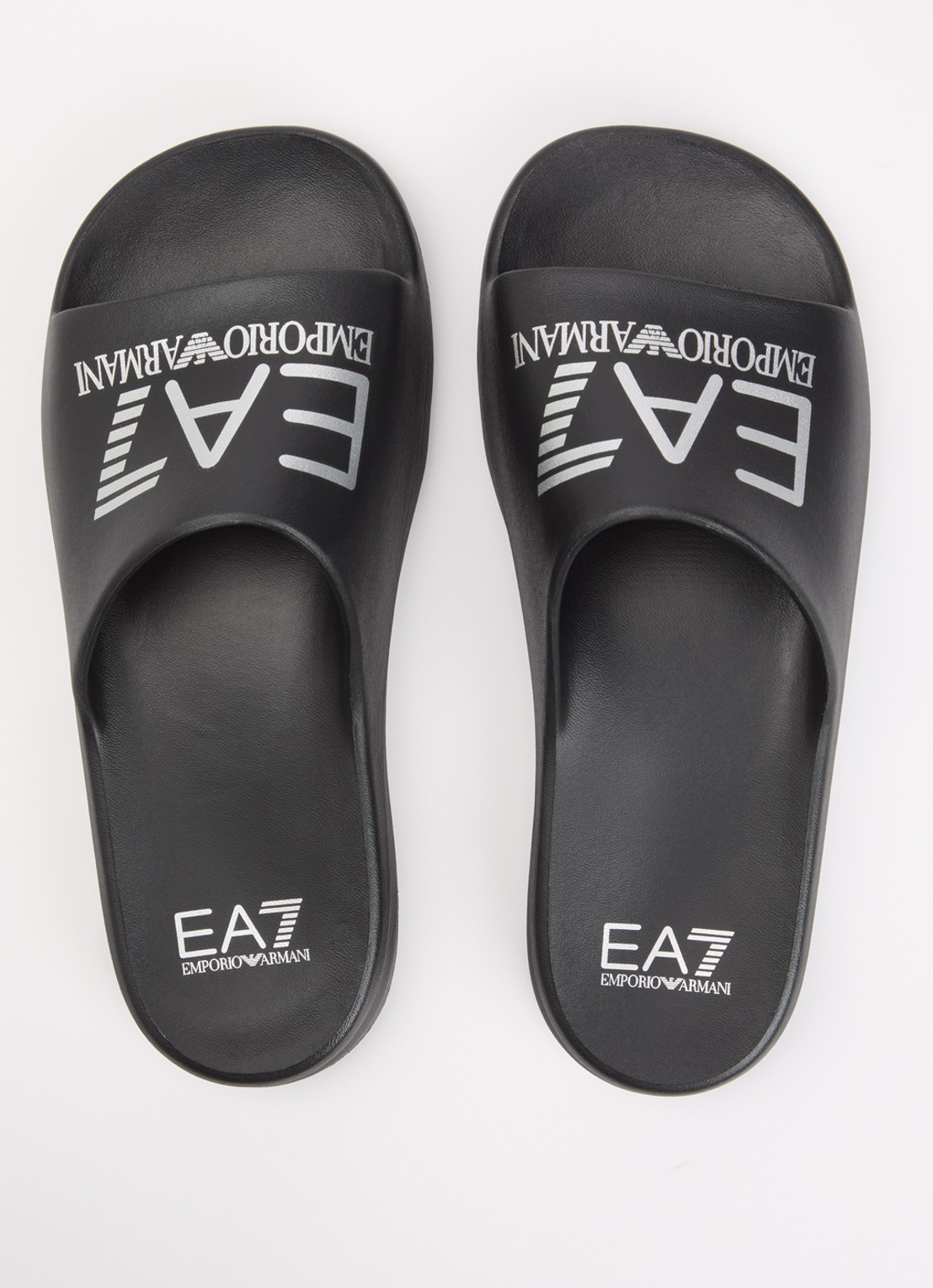 Armani Slipper met logo - detail 4 zwart