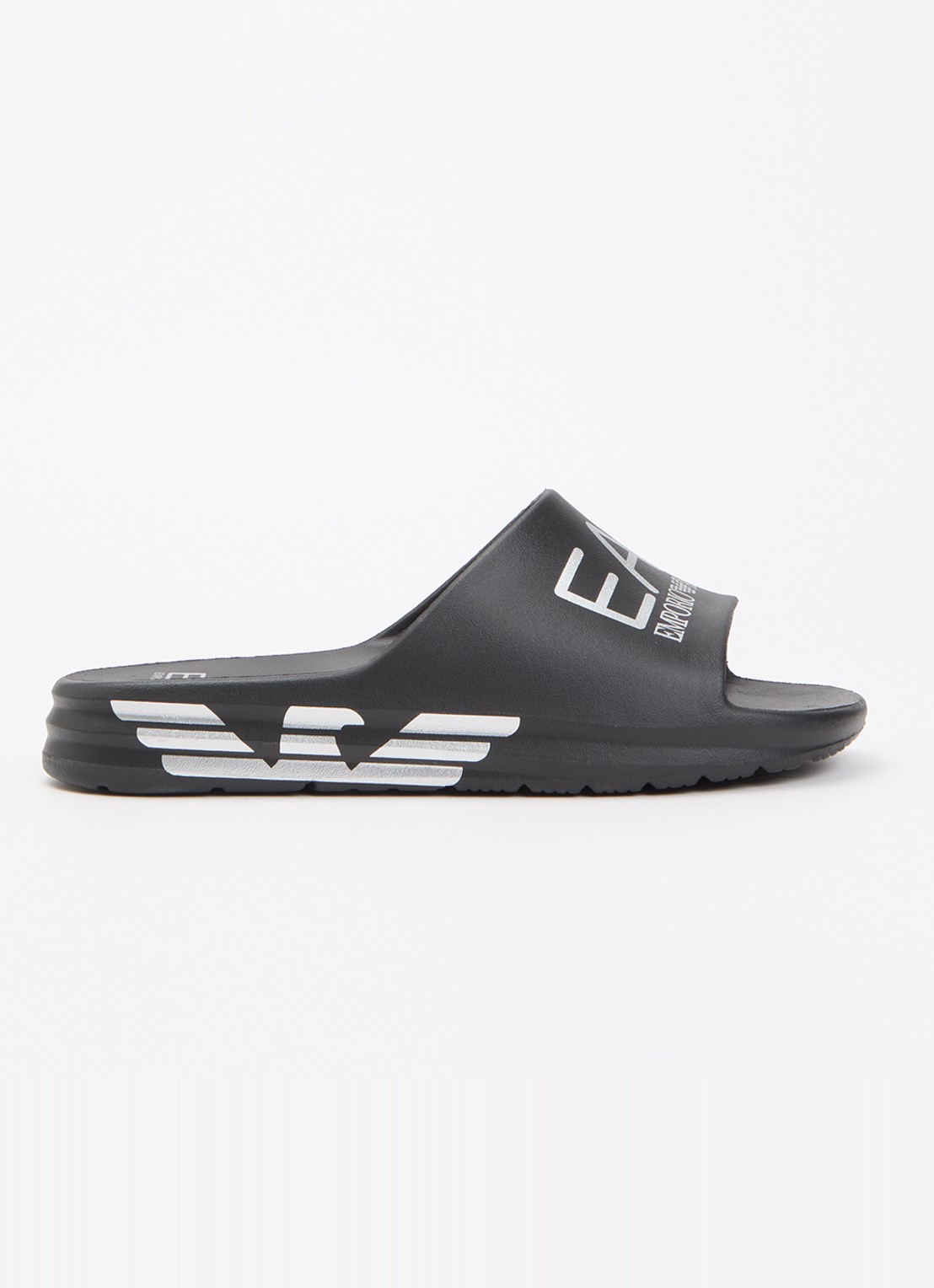 Armani Slipper met logo - voorkant zwart