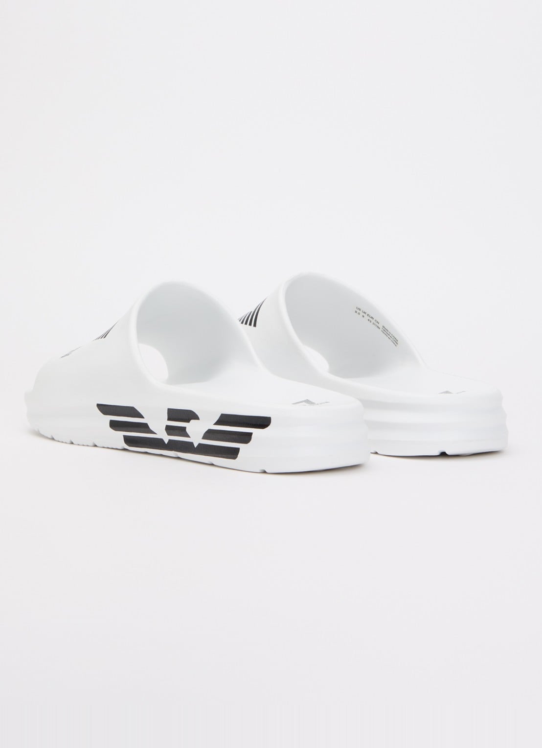 Armani Slipper met logo - achterkant wit