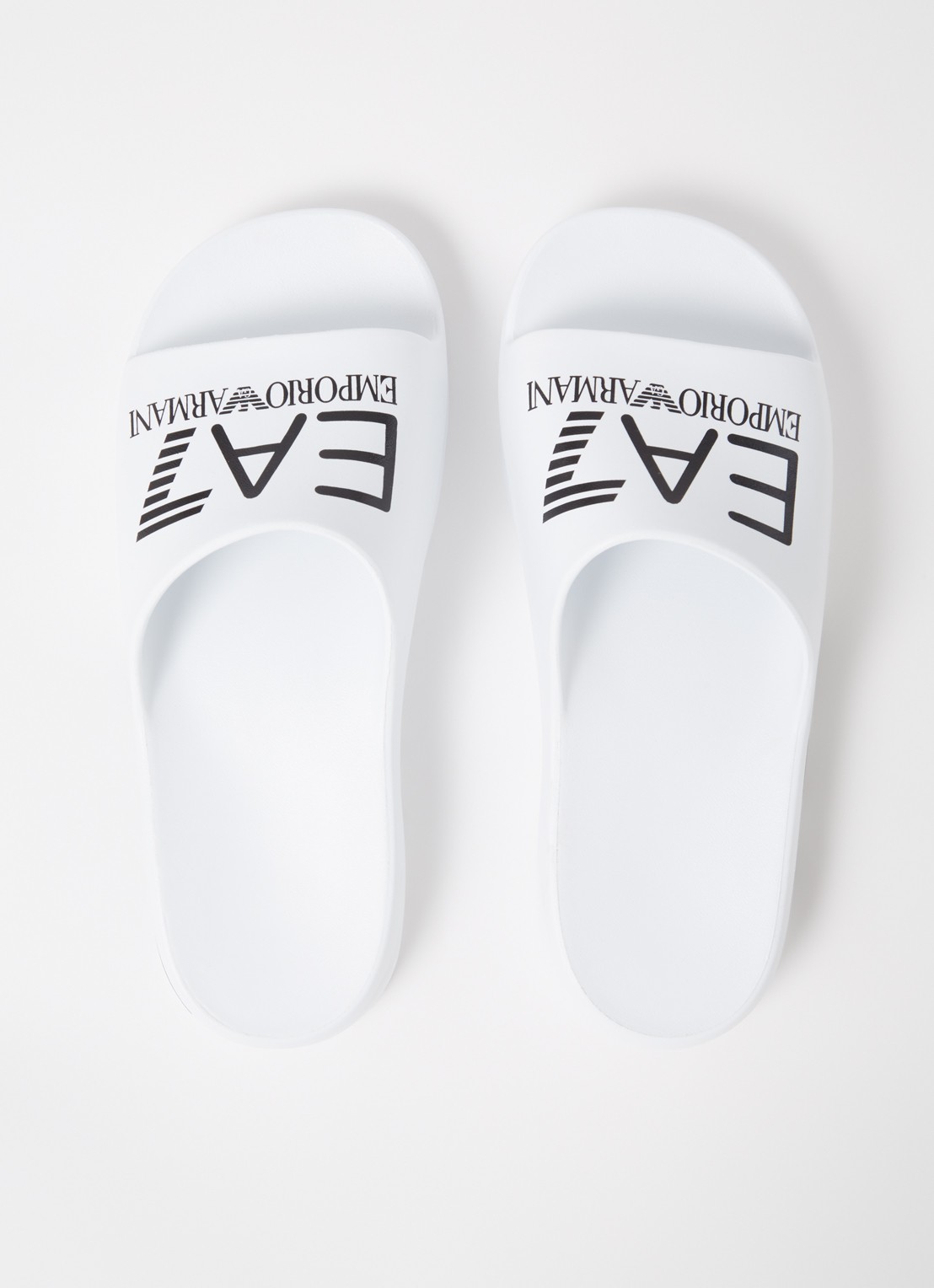 Armani Slipper met logoprint - detail 2 wit