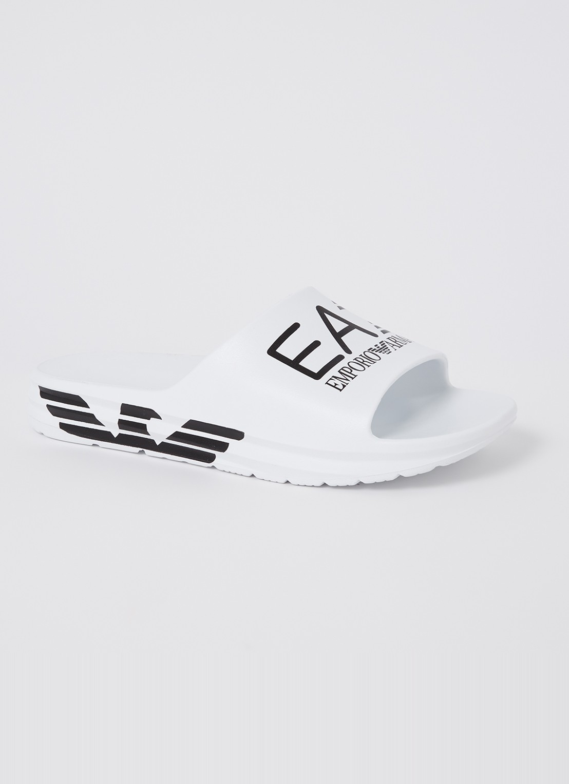 Armani Slipper met logoprint - voorkant 4 wit
