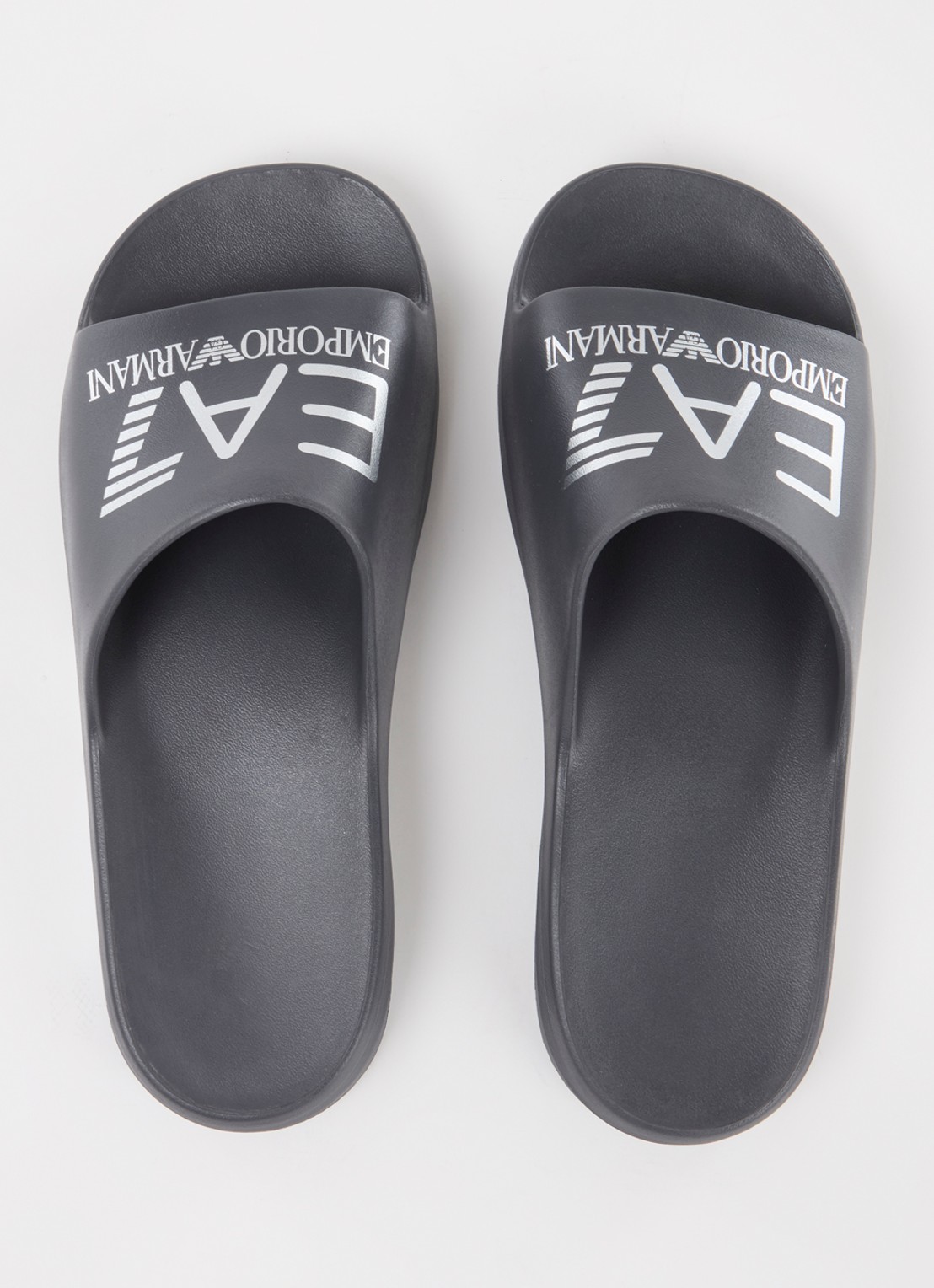 Armani Slipper met logoprint - detail 4 donkerblauw