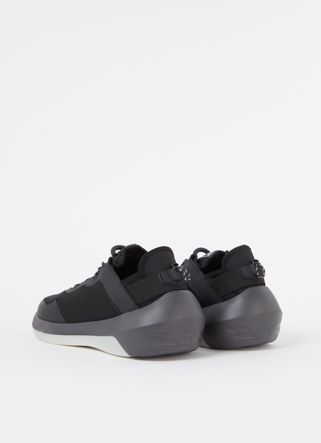 Armani Sneaker met gebreid bovenwerk - achterkant 4 zwart