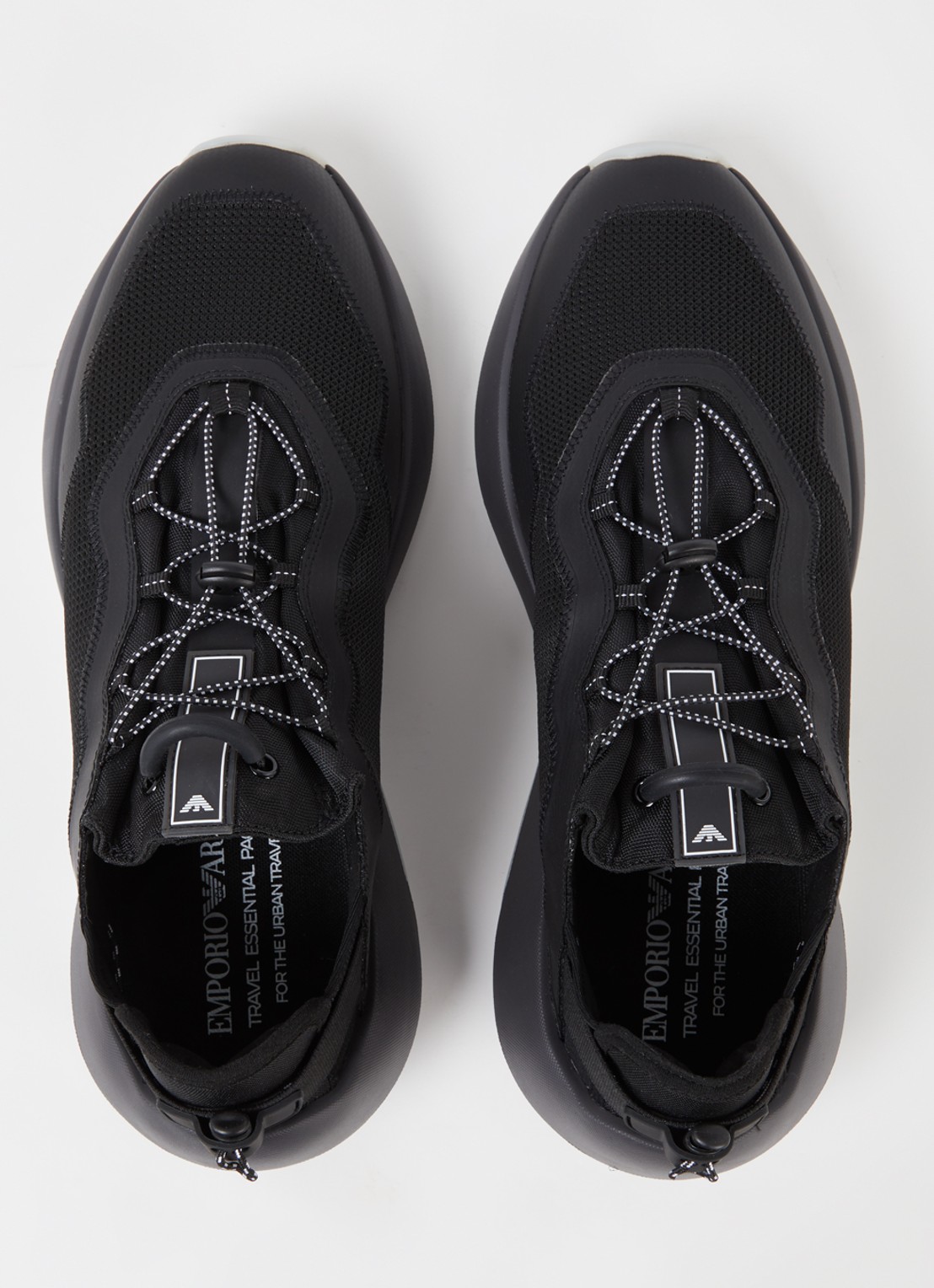 Armani Sneaker met gebreid bovenwerk - detail 2 zwart
