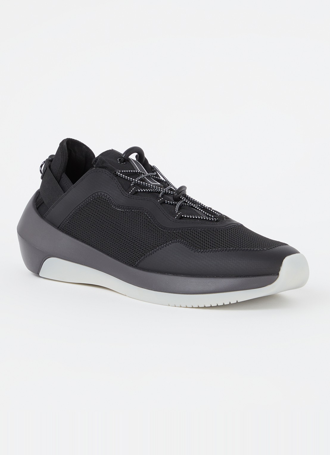 Armani Sneaker met gebreid bovenwerk - voorkant 5 zwart