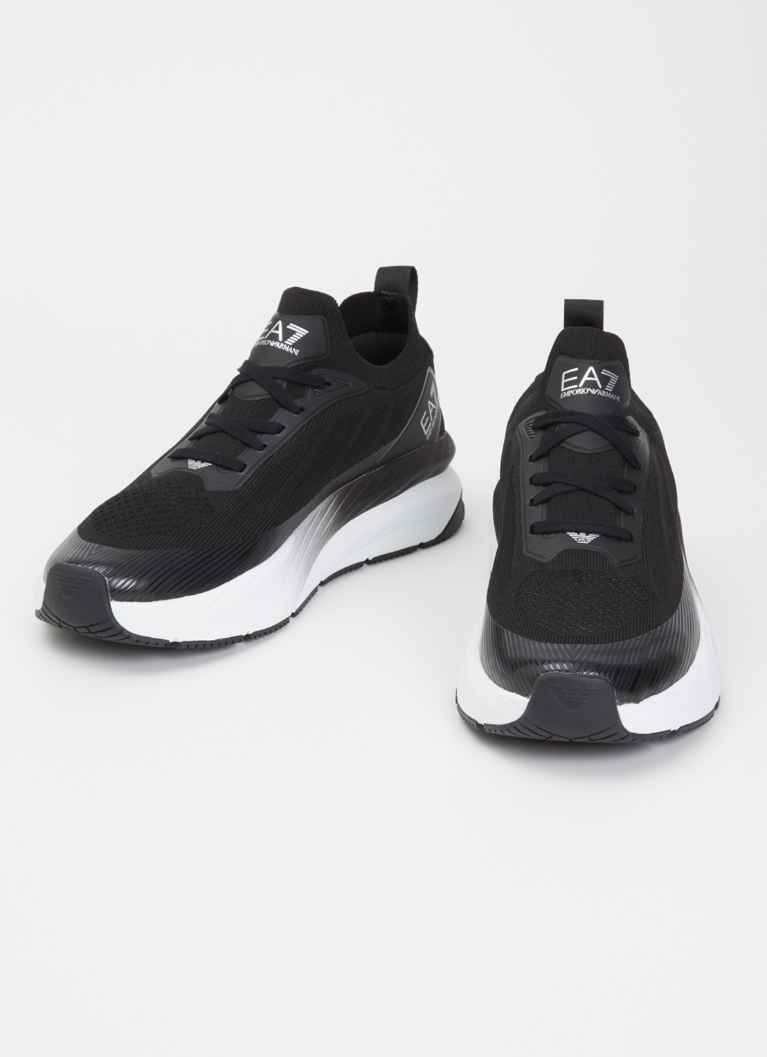 Armani Sneaker met gebreid bovenwerk - detail 2 zwart