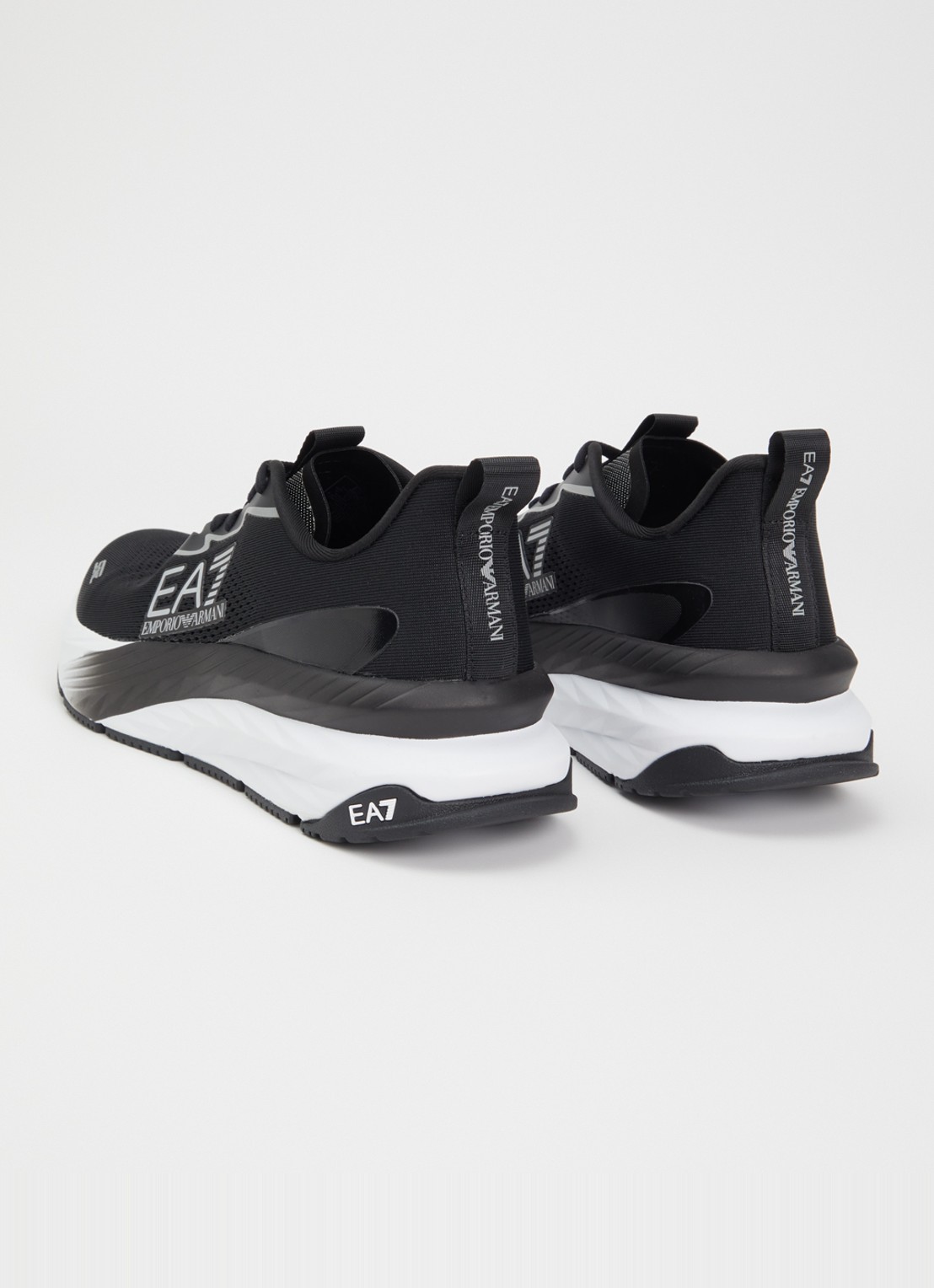 Armani Sneaker met gebreid bovenwerk - achterkant 5 zwart
