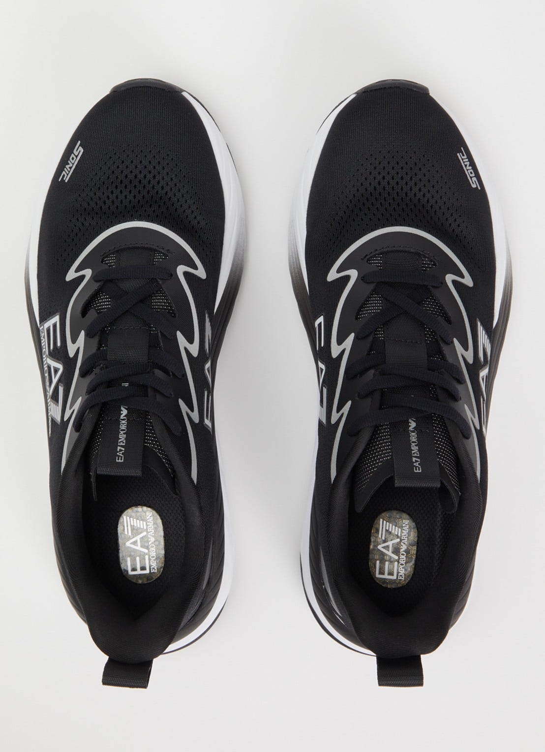 Armani Sneaker met gebreid bovenwerk - detail 3 zwart