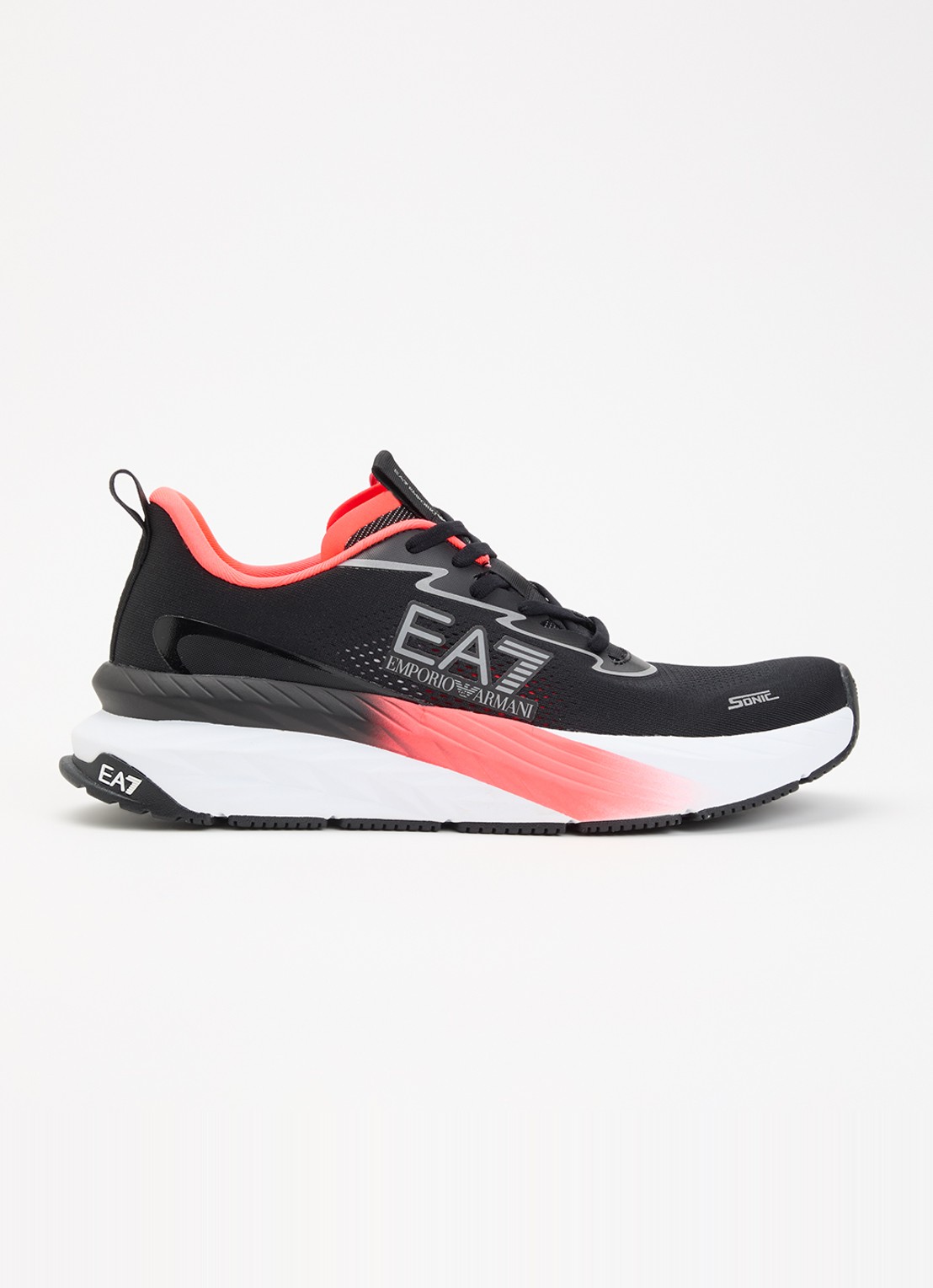 Armani Sneaker met gebreid bovenwerk - voorkant 4 wit