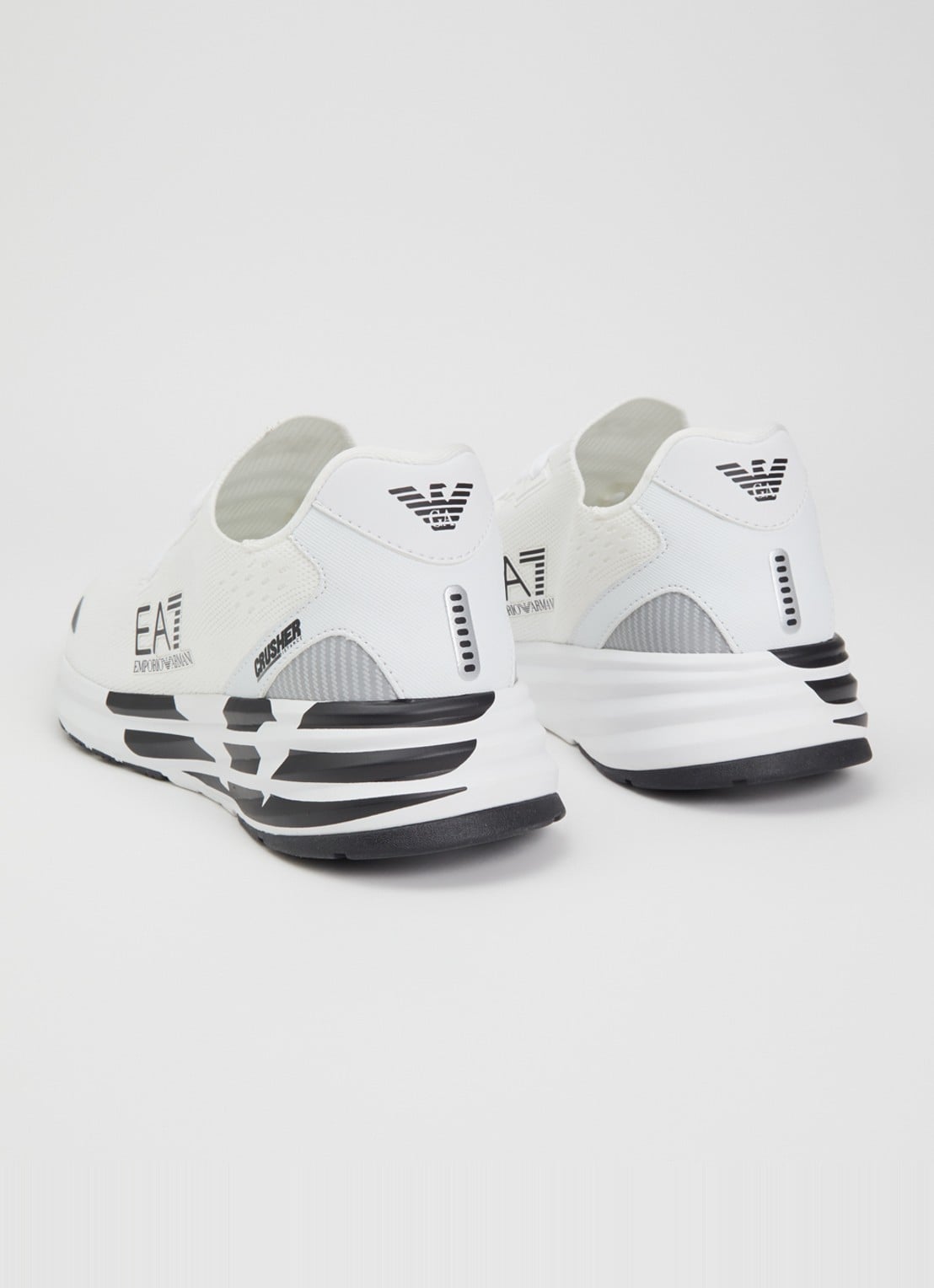 Armani Sneaker met gebreid bovenwerk - achterkant wit