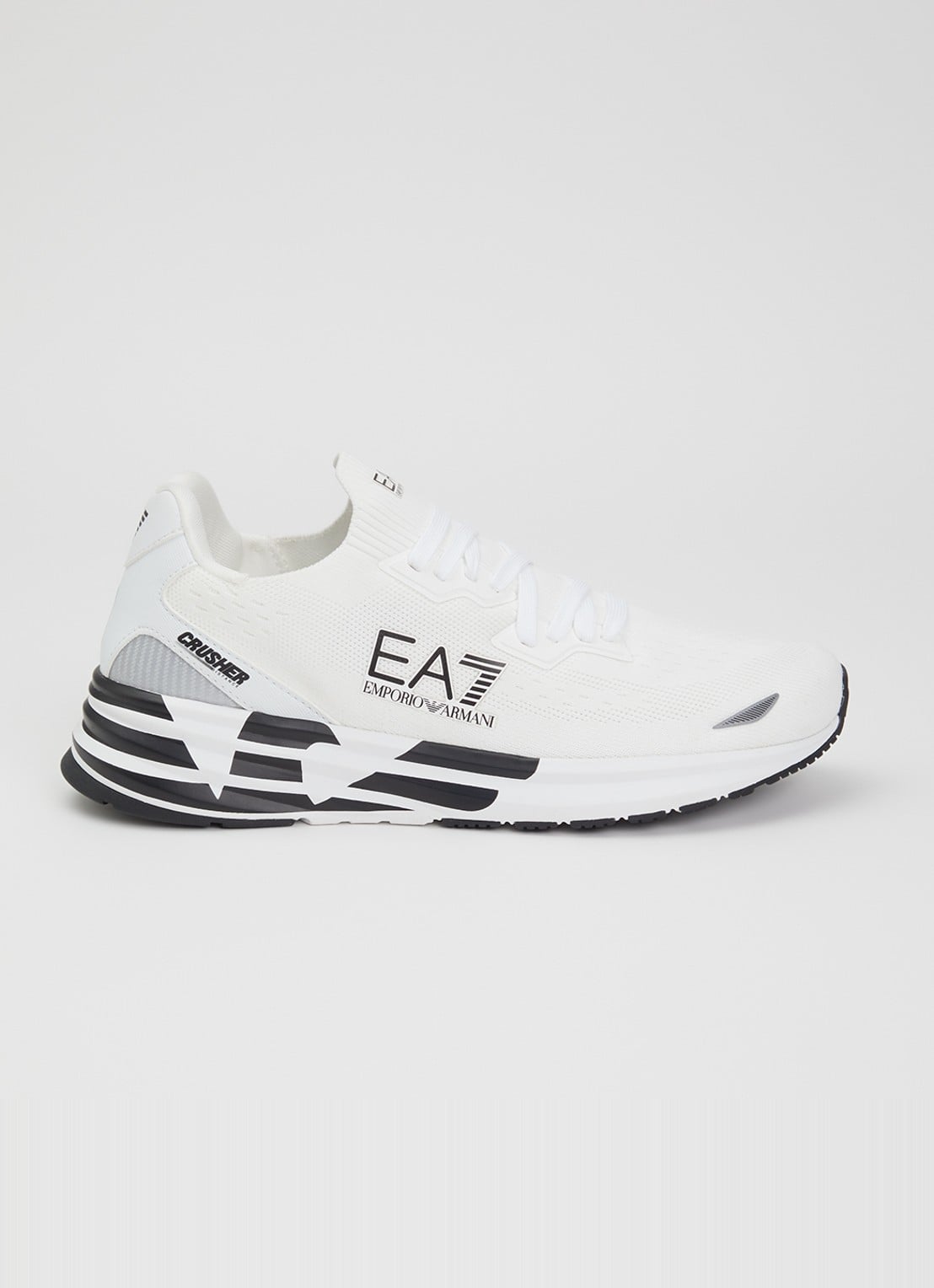 Armani Sneaker met gebreid bovenwerk - voorkant 2 wit