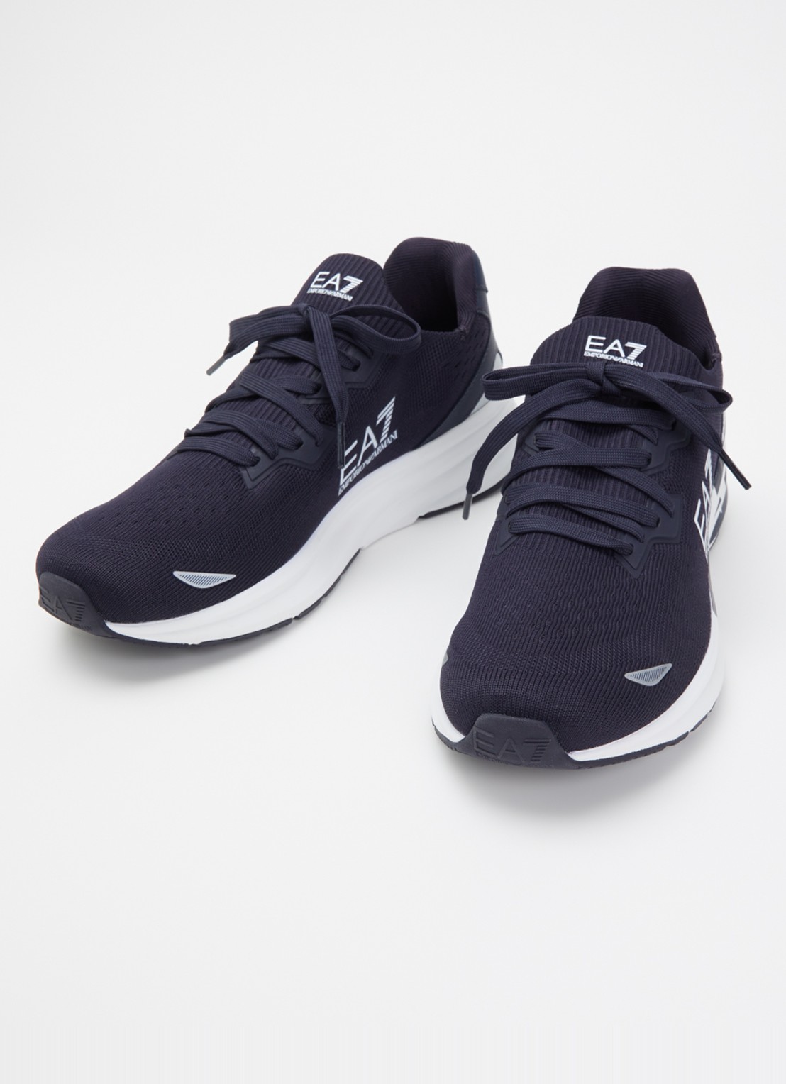 Armani Sneaker met gebreid bovenwerk - detail 2 donkerblauw