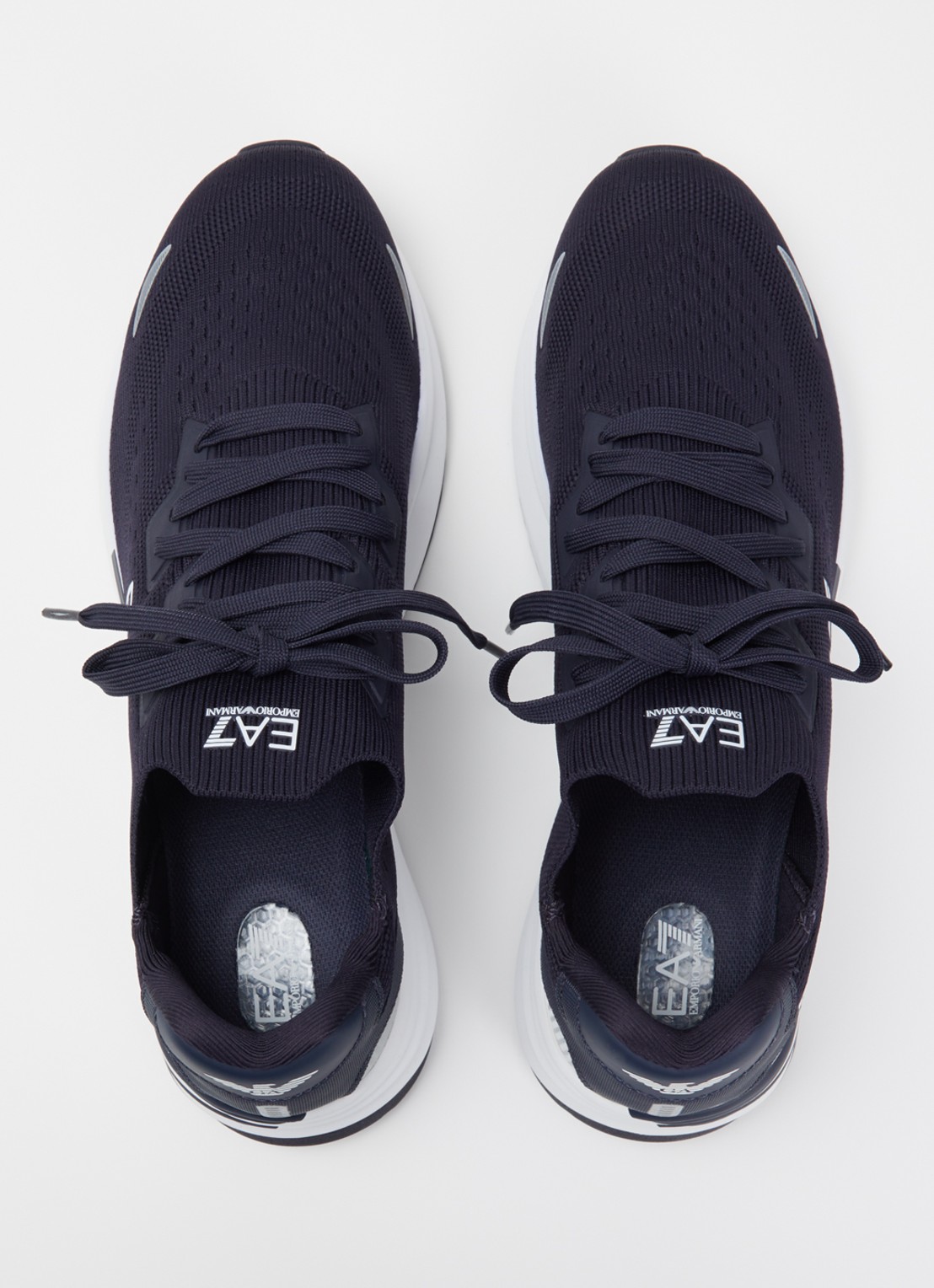 Armani Sneaker met gebreid bovenwerk - detail 3 donkerblauw