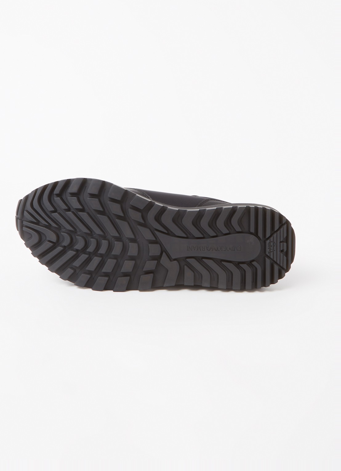 Armani Sneaker met kalfsleren details en logo - detail 5 zwart
