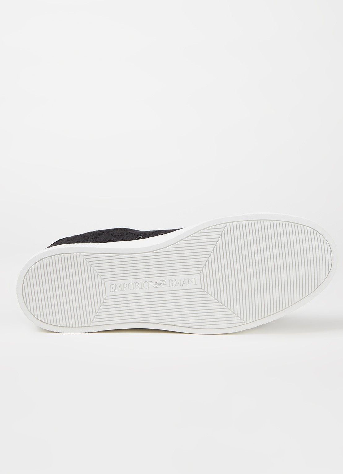 Armani Sneaker met leren details - detail 4 zwart