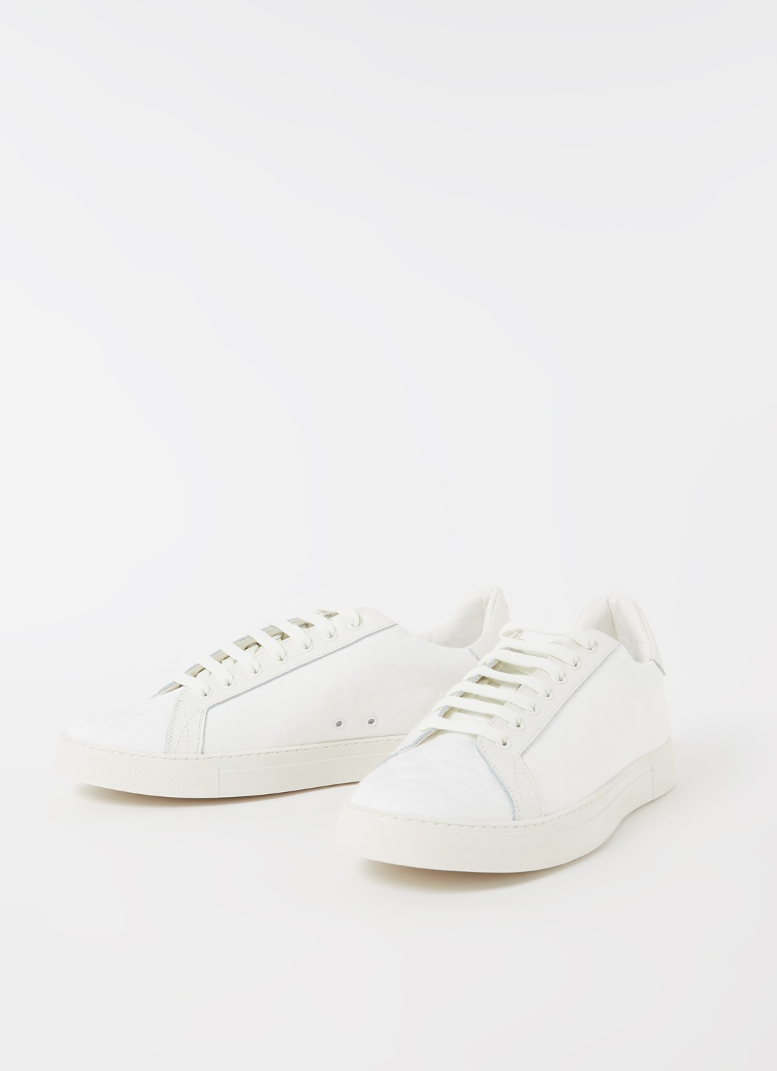Armani Sneaker met leren details - detail 2 gebroken wit