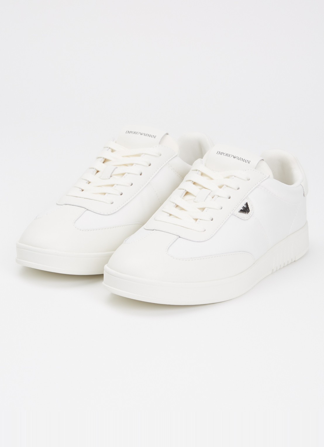 Armani Sneaker met leren details - detail 3 wit