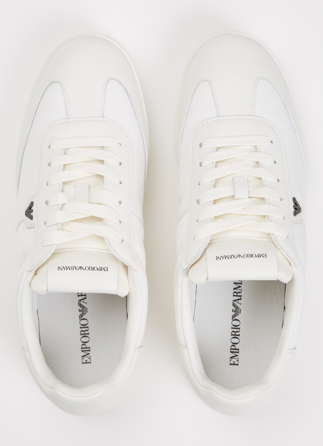 Armani Sneaker met leren details - detail 4 wit
