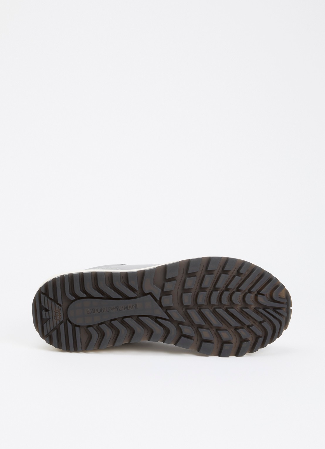 Armani Sneaker met leren details - detail 5 lichtgrijs