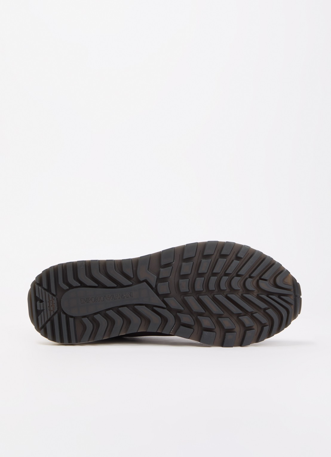 Armani Sneaker met leren details - detail 5 donkerbruin