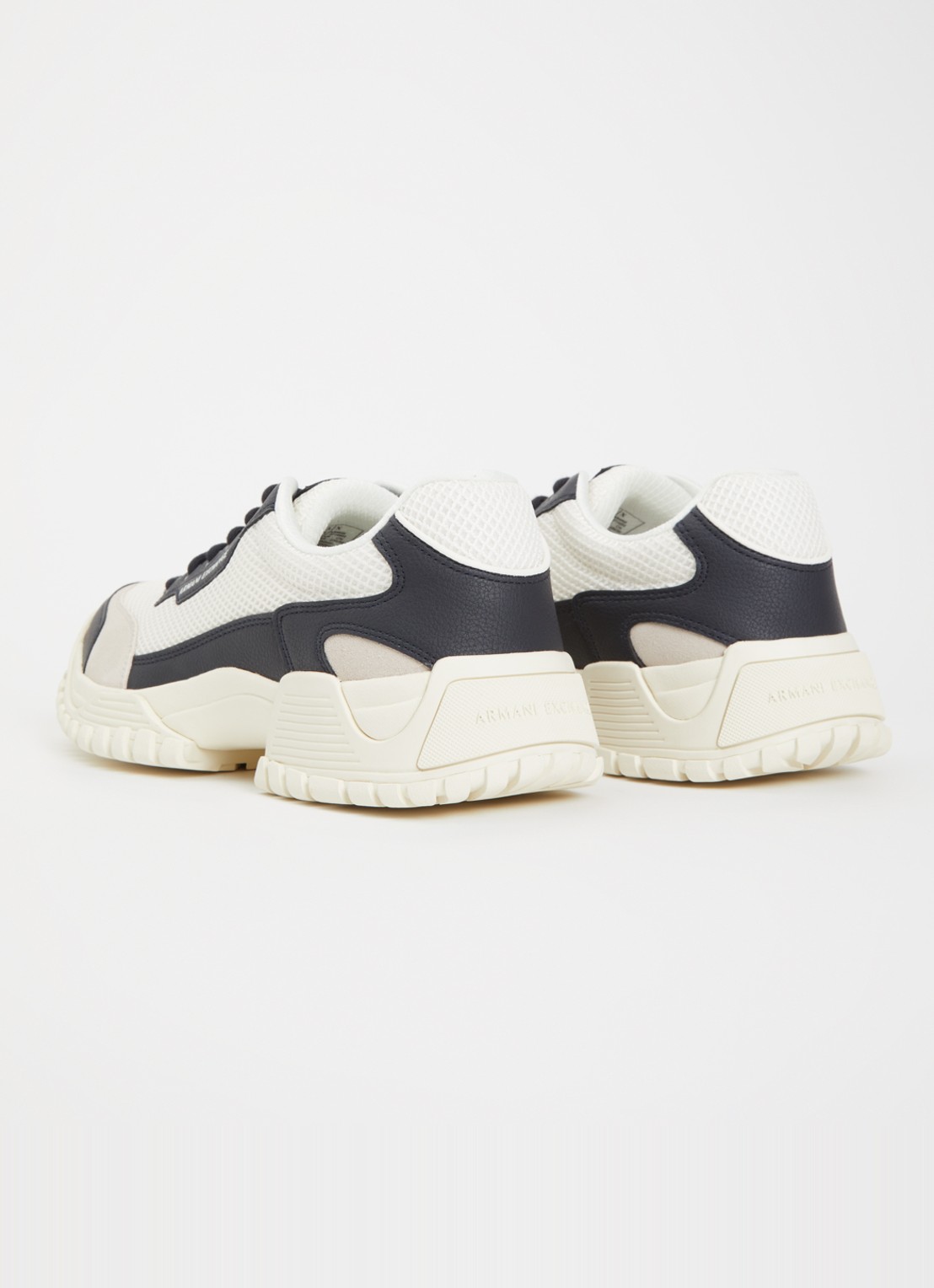 Armani Sneaker met leren details - achterkant gebroken wit
