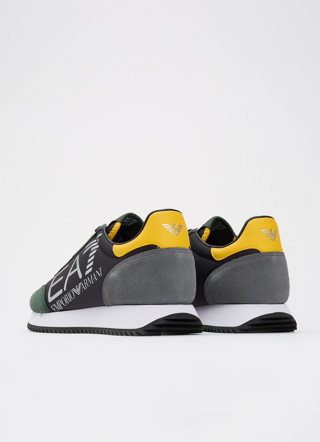 Armani Sneaker met logo en suède details - achterkant 2 groen
