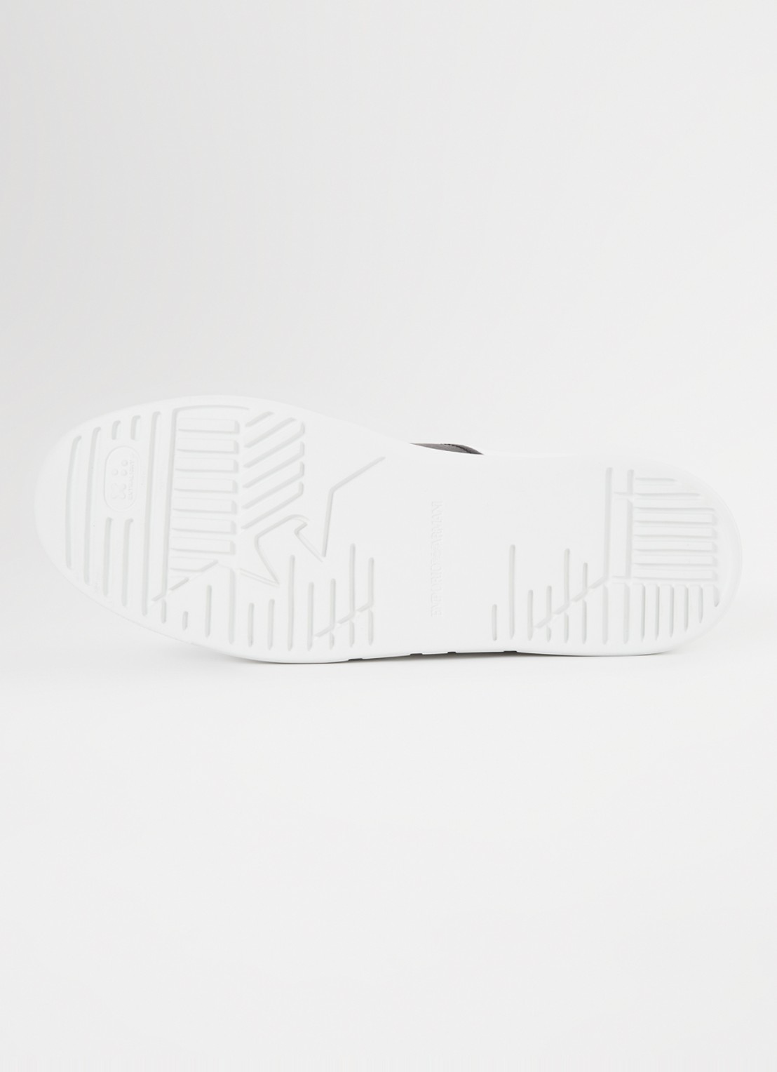 Armani Sneaker met logo van leer  - detail 3 zwart