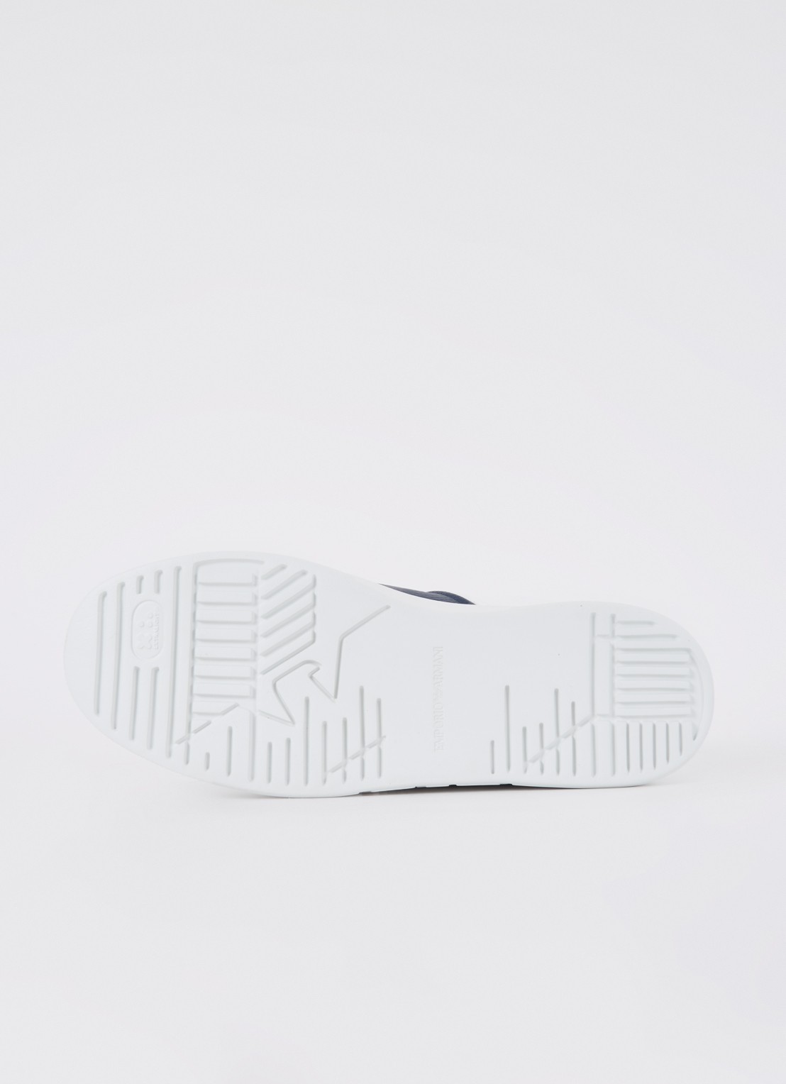 Armani Sneaker met logo van leer  - detail 5 gebroken wit