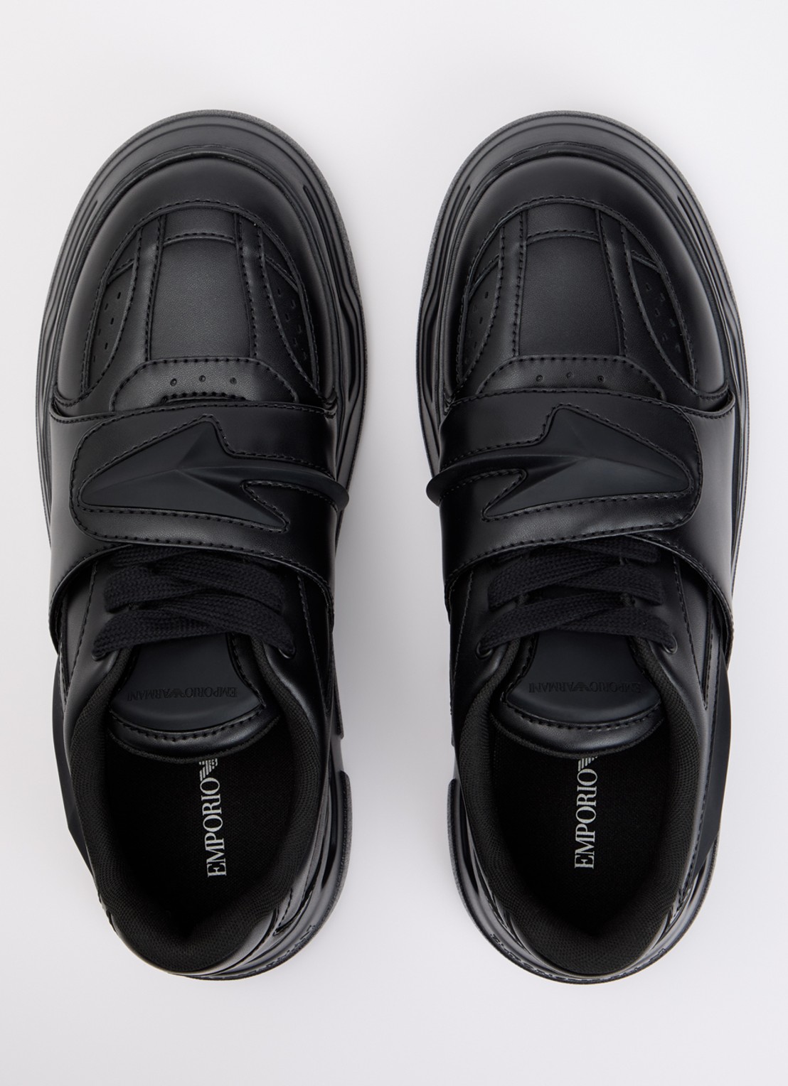 Armani Sneaker met logo - detail 4 zwart