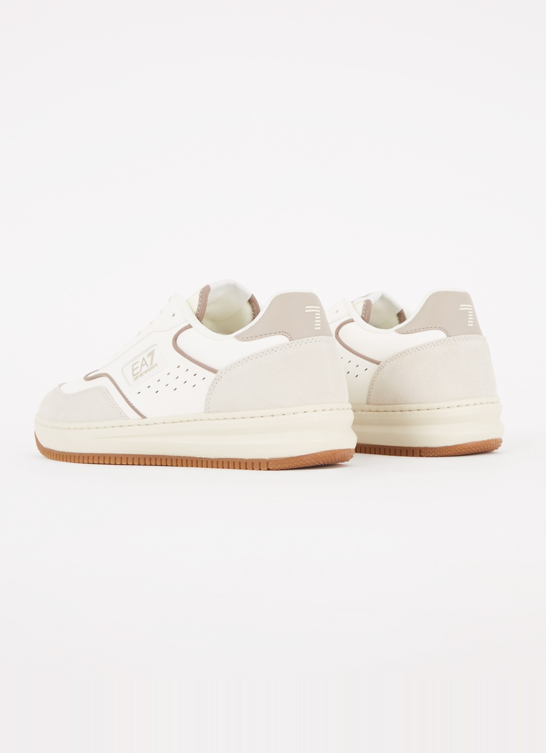 Armani Sneaker met logo - achterkant lichtbruin