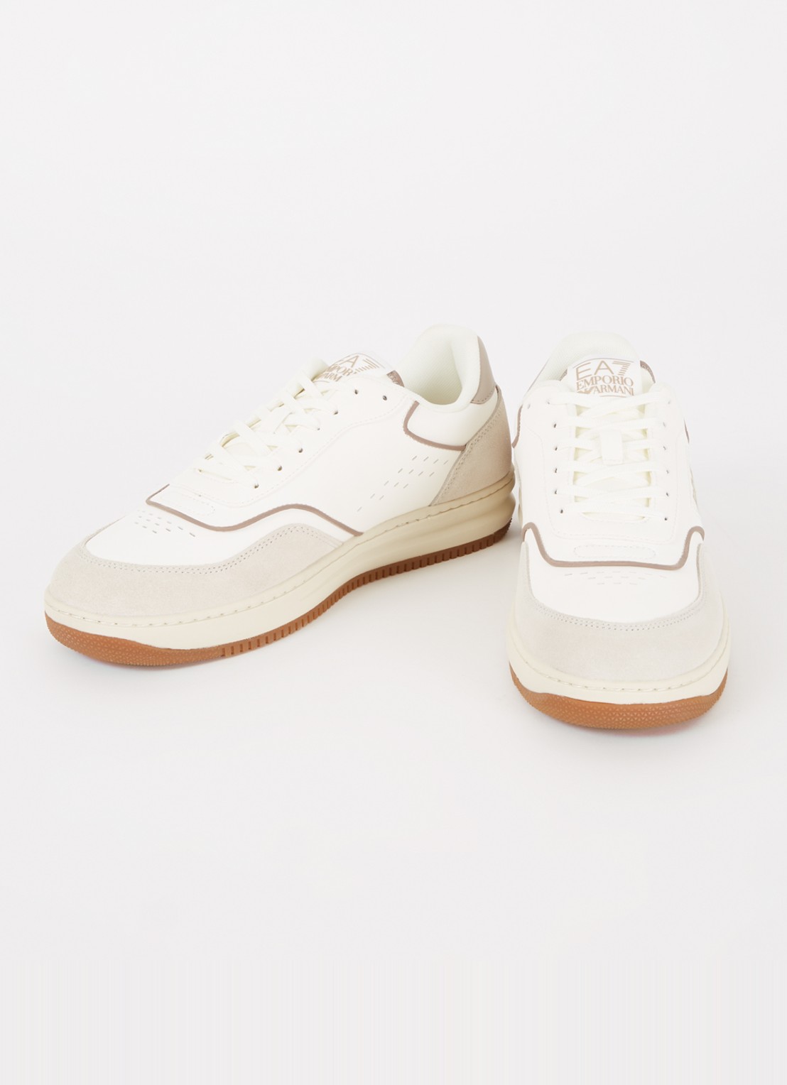 Armani Sneaker met logo - detail 2 lichtbruin