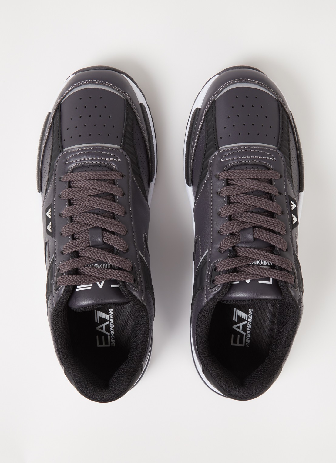 Armani Sneaker met logo - detail 4 zwart