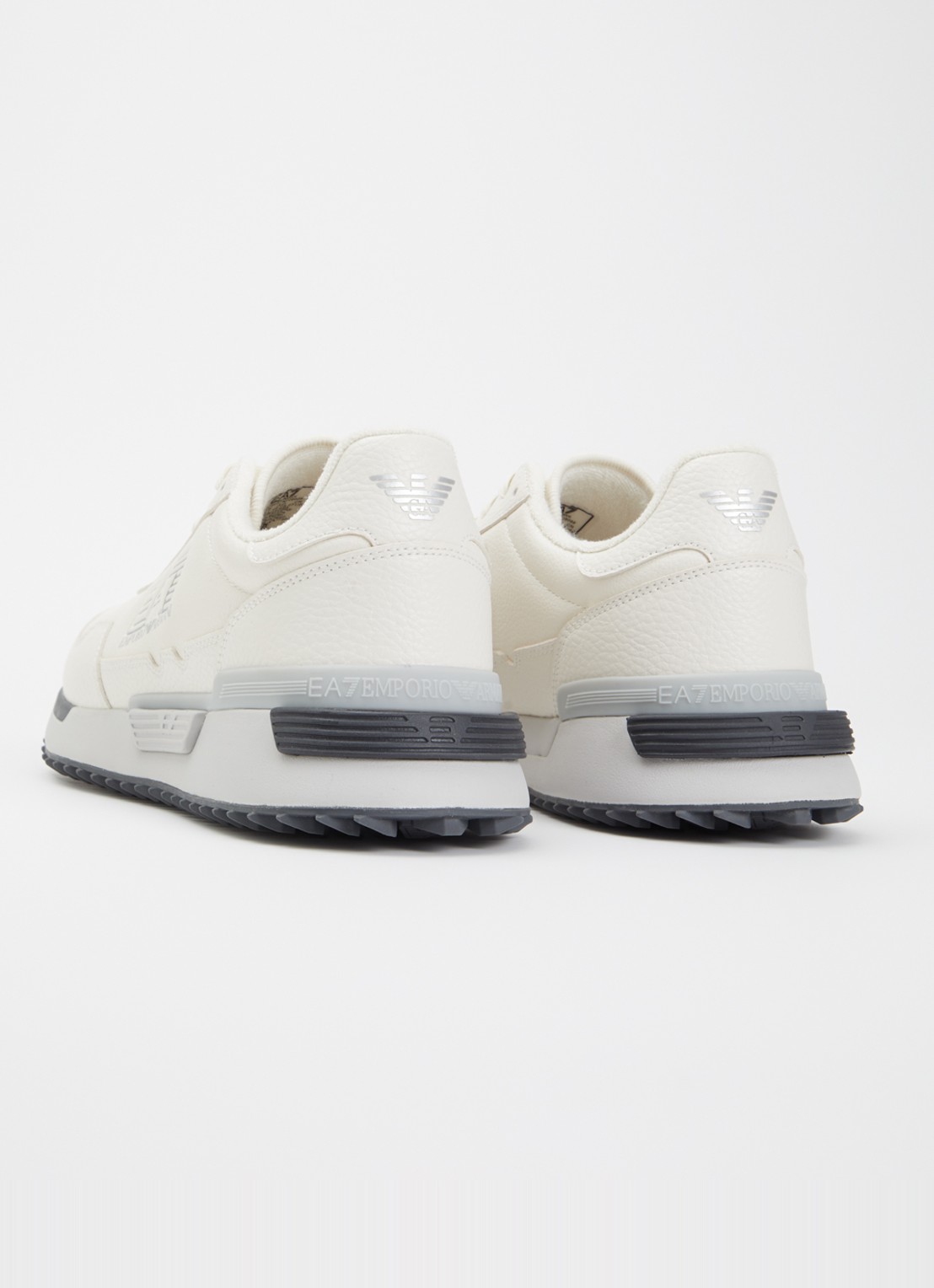 Armani Sneaker met logo - achterkant gebroken wit