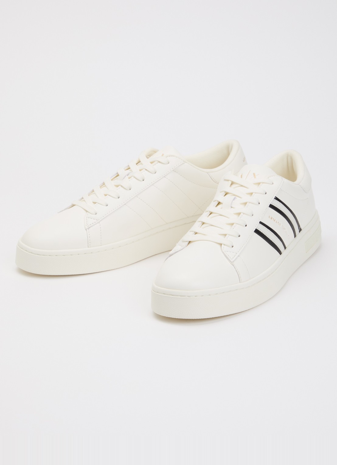 Armani Sneaker met logo - detail 3 gebroken wit