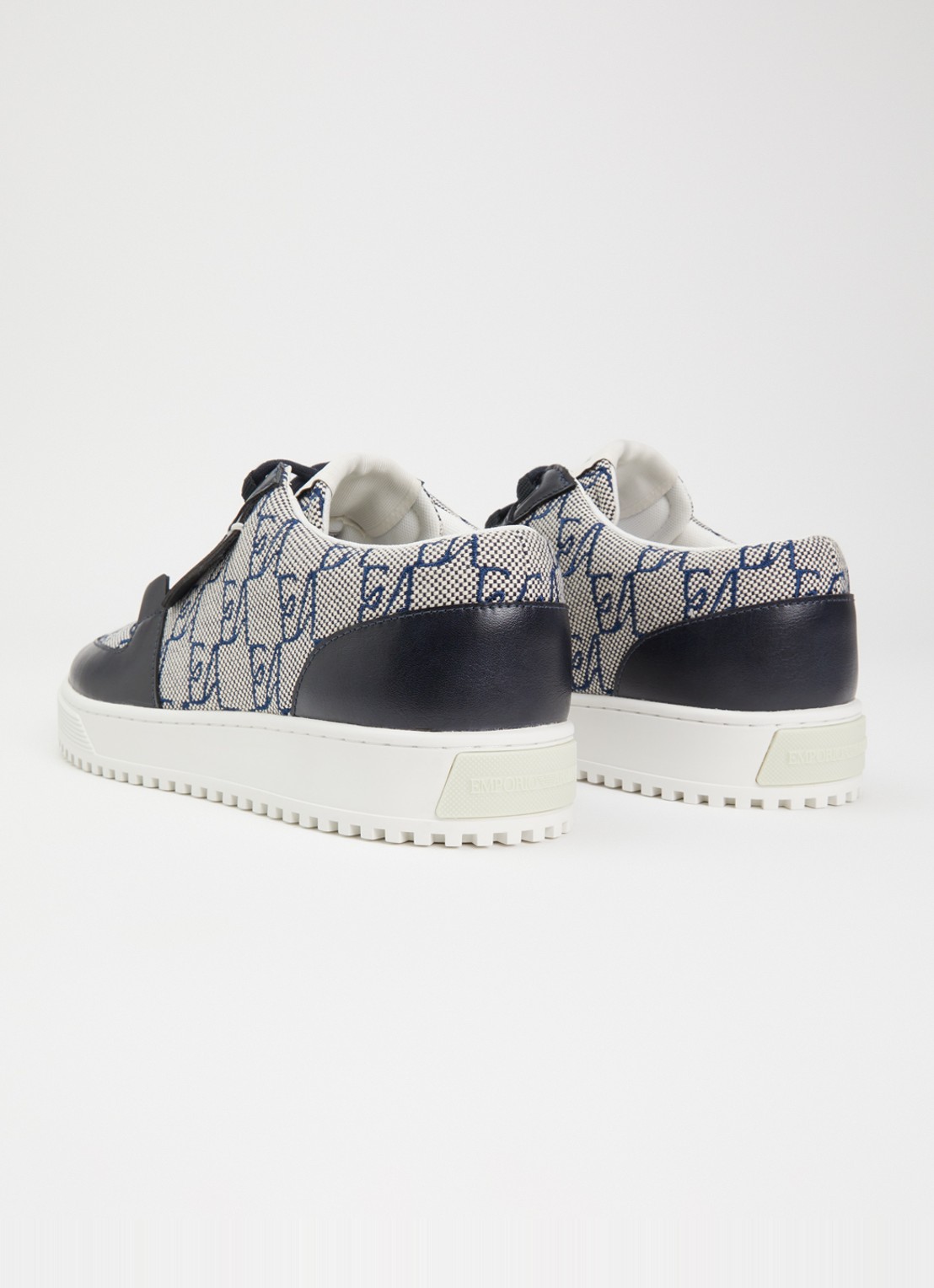 Armani Sneaker met logoprint - achterkant donkerblauw