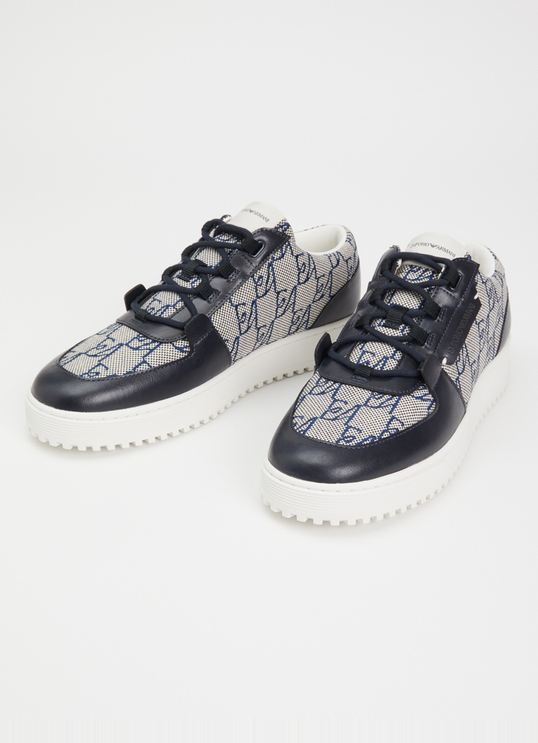 Armani Sneaker met logoprint - detail 3 donkerblauw
