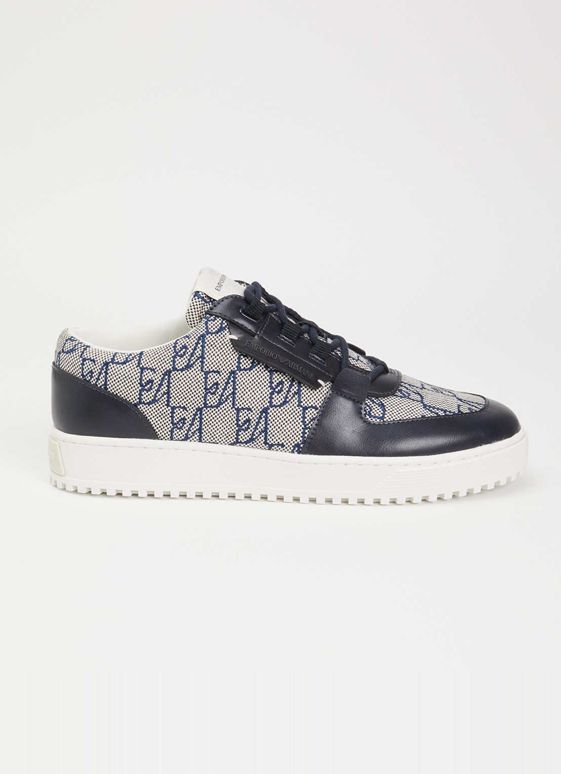 Armani Sneaker met logoprint - voorkant 2 donkerblauw
