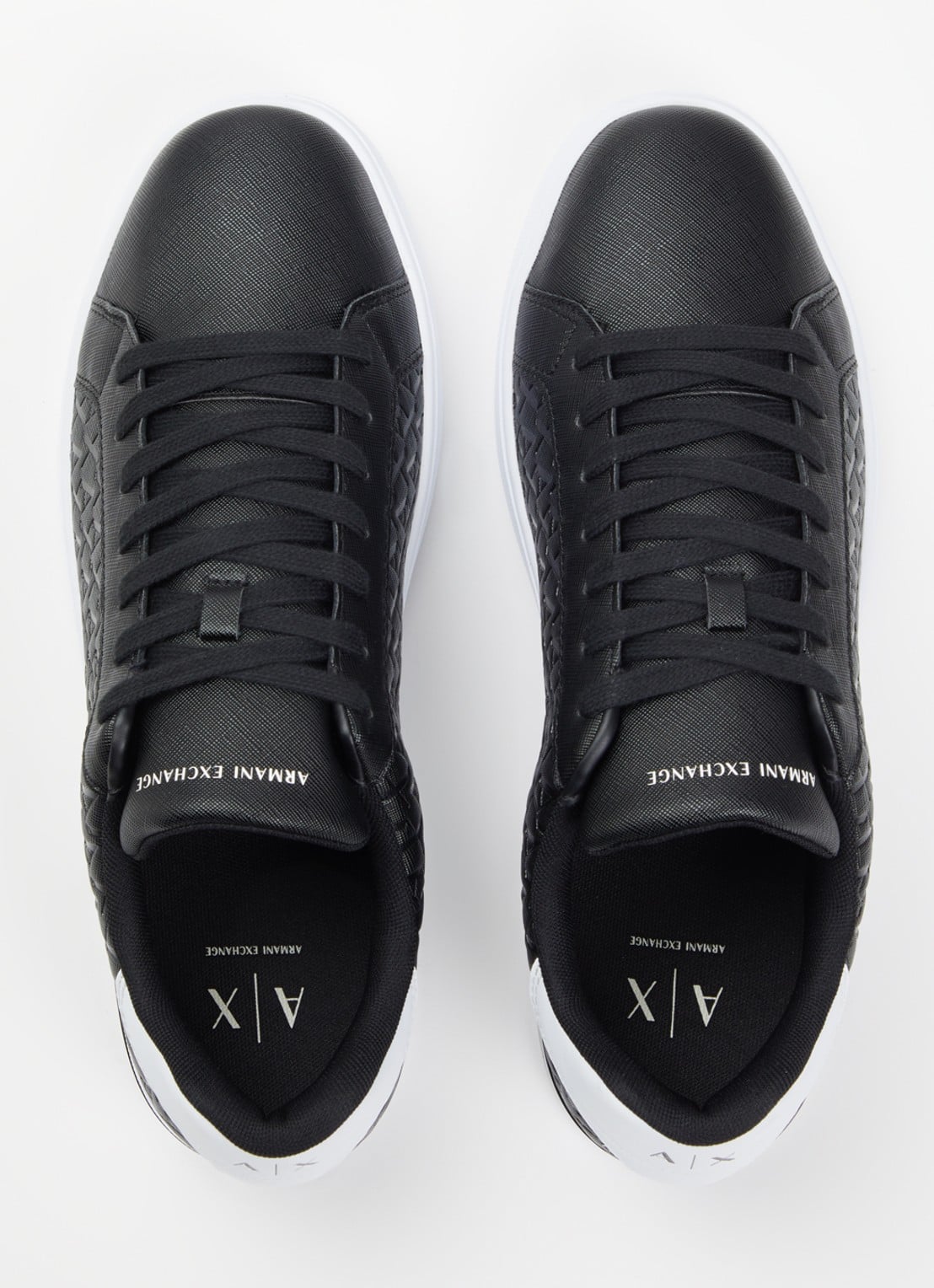 Armani Sneaker met logoprint - detail 4 zwart