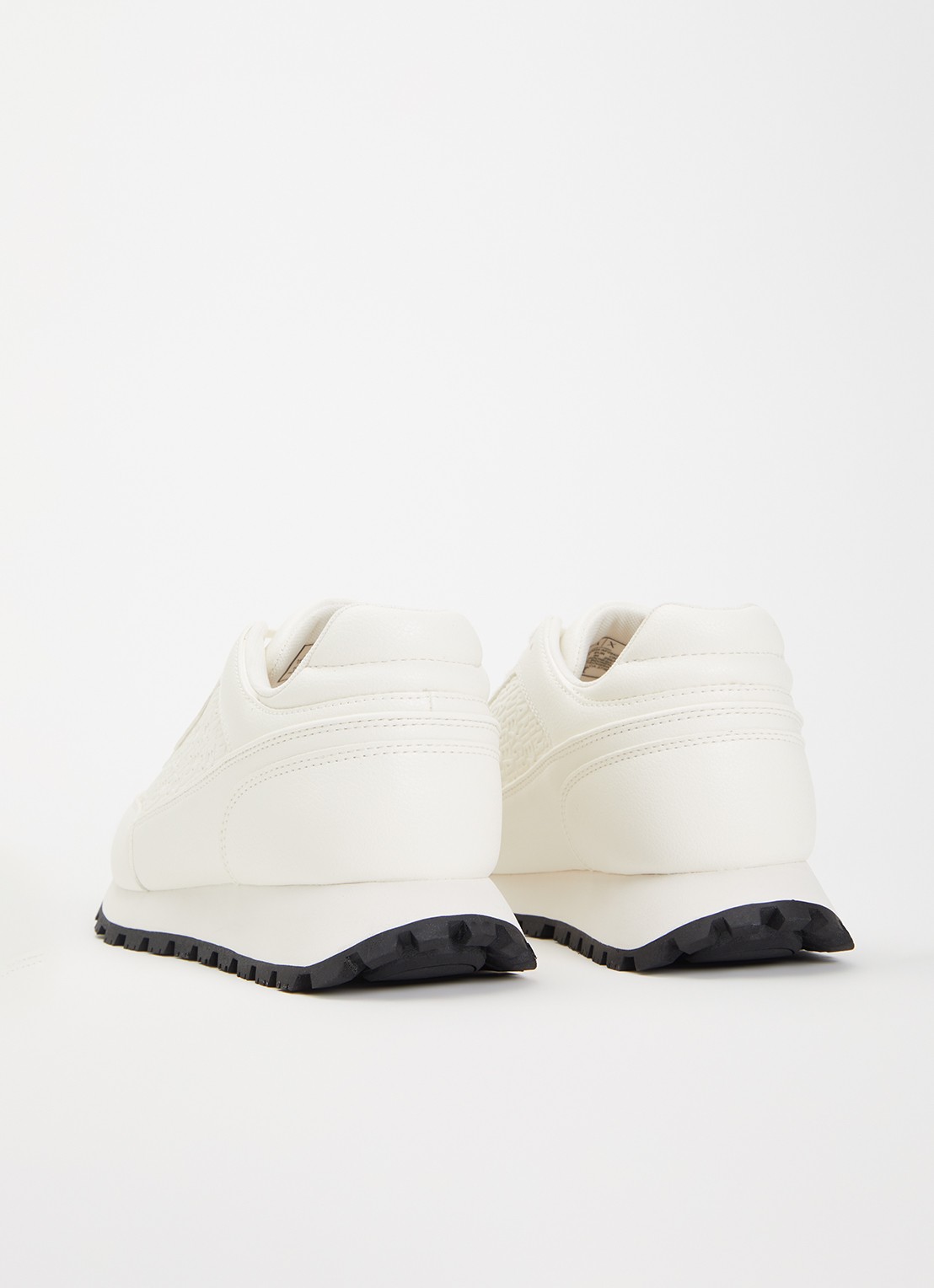 Armani Sneaker met logoprint - achterkant 5 gebroken wit